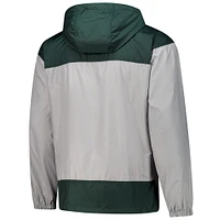 Men's Columbia Gray Michigan State Spartans Flash Challenger II Omni-Shade Full-Zip Windbreaker Jacket