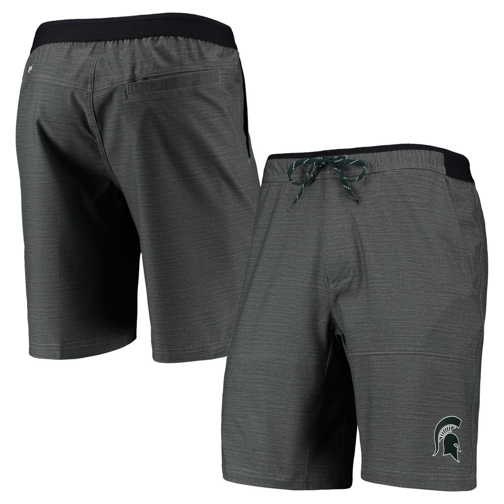 Men's Columbia Gray Michigan State Spartans Twisted Creek Omni-Shield Shorts