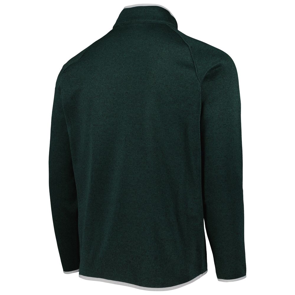 Men's Columbia Green Michigan State Spartans Canyon Point Omni-Shield Raglan Half-Zip Pullover Top