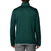 Men's Columbia Green Michigan State Spartans Park View Grid Fleece Omni-Wick Half-Zip Jacket