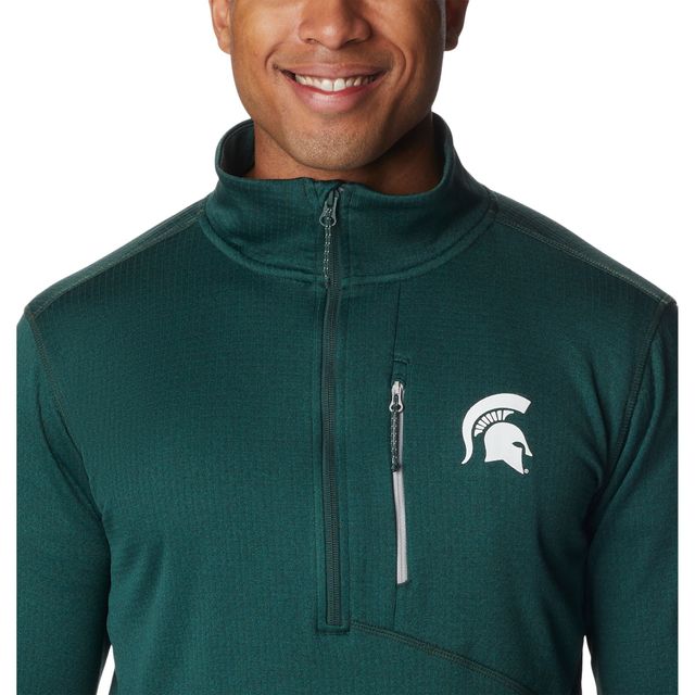 Columbia Green Michigan State Spartans Park View Omni-Wick Haut à demi-glissière pour homme