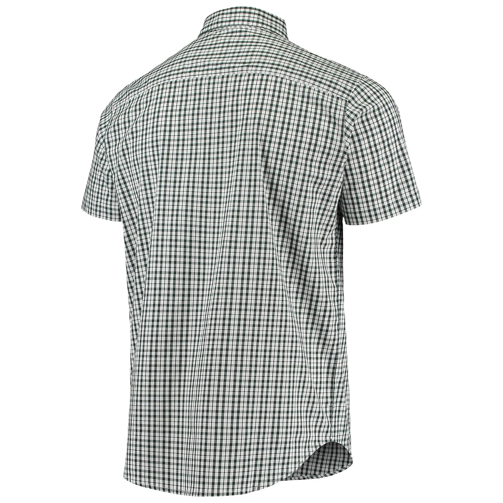 Men's Columbia Green Michigan State Spartans Rapid Rivers Logo Button-Down Shirt
