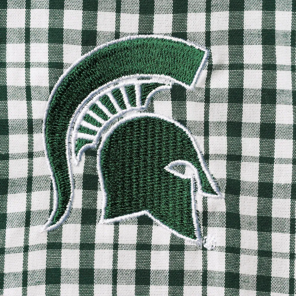 Men's Columbia Green Michigan State Spartans Rapid Rivers Logo Button-Down Shirt