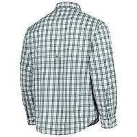Men's Columbia Green Michigan State Spartans Super Tamiami Omni-Shade Long Sleeve Button-Down Shirt