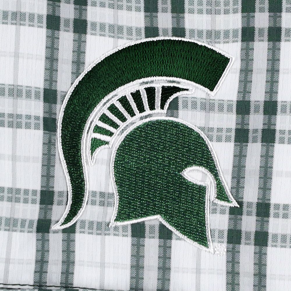 Men's Columbia Green Michigan State Spartans Super Tamiami Omni-Shade Long Sleeve Button-Down Shirt