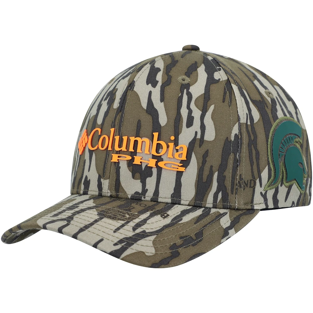 Casquette Columbia Mossy Oak Camo Michigan State Spartans Bottomland Flex pour homme