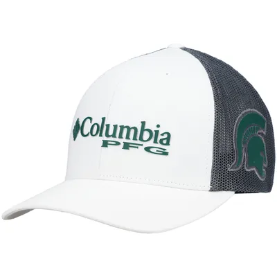 Michigan State Spartans Columbia PFG Snapback Adjustable Hat - White