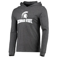 Men's Concepts Sport Green/Heather Charcoal Michigan State Spartans Meter Long Sleeve Hoodie T-Shirt & Jogger Pajama Set