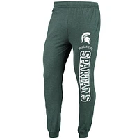 Men's Concepts Sport Green/Heather Charcoal Michigan State Spartans Meter Long Sleeve Hoodie T-Shirt & Jogger Pajama Set