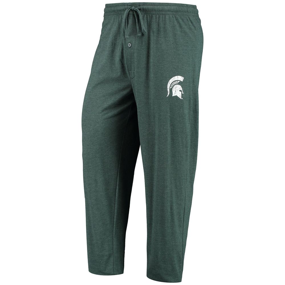 Men's Concepts Sport Green/Heathered Charcoal Michigan State Spartans Meter Long Sleeve T-Shirt & Pants Sleep Set