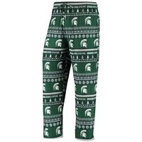 Men's Concepts Sport Green Michigan State Spartans Ugly Sweater Knit Long Sleeve Top and Pant Set