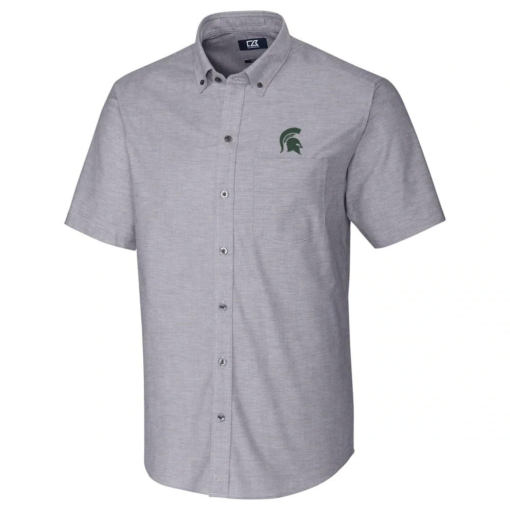 Men's Columbia PFG Green Michigan State Spartans Slack Tide Camp Button-Up  Shirt