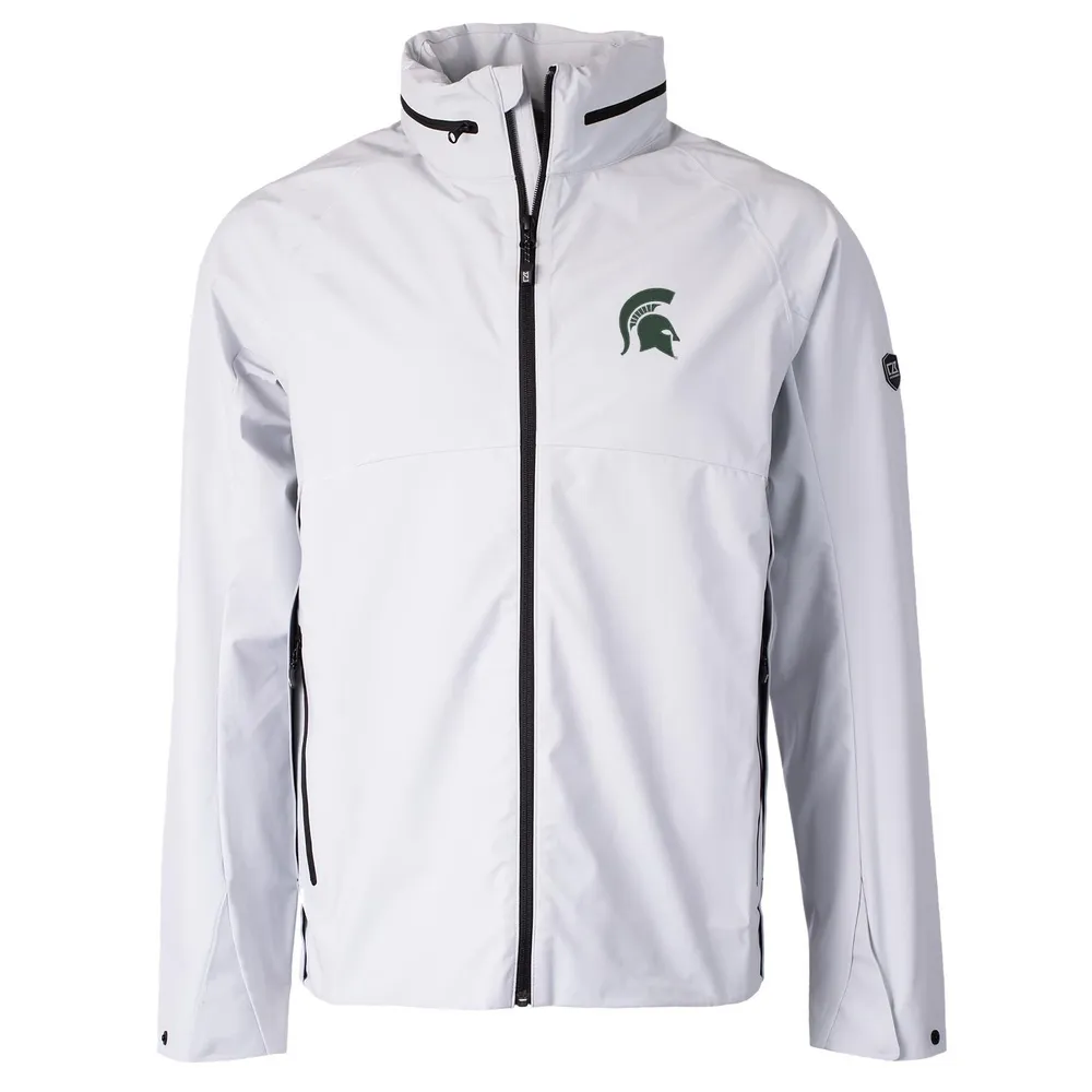 Michigan State Spartans Ladies Full Zip Fleece Jacket Green/Silver