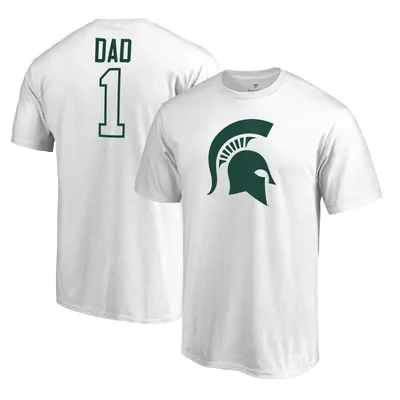 Michigan State Spartans Fanatics Branded #1 Dad T-Shirt - White