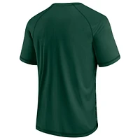 T-shirt vert Michigan State Spartans Arch Outline Raglan de marque Fanatics pour hommes