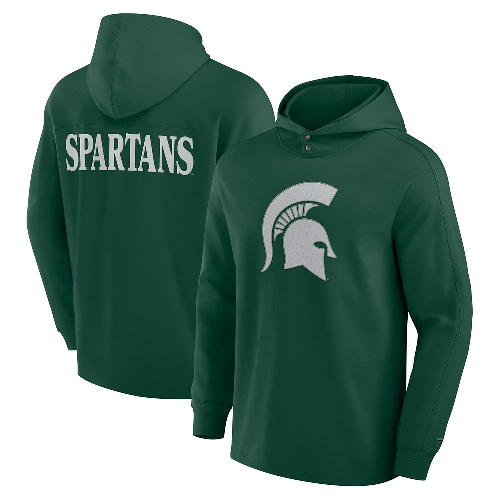 Sweat à capuche tri-blend Blaze vert fanatiques pour hommes Michigan State Spartans