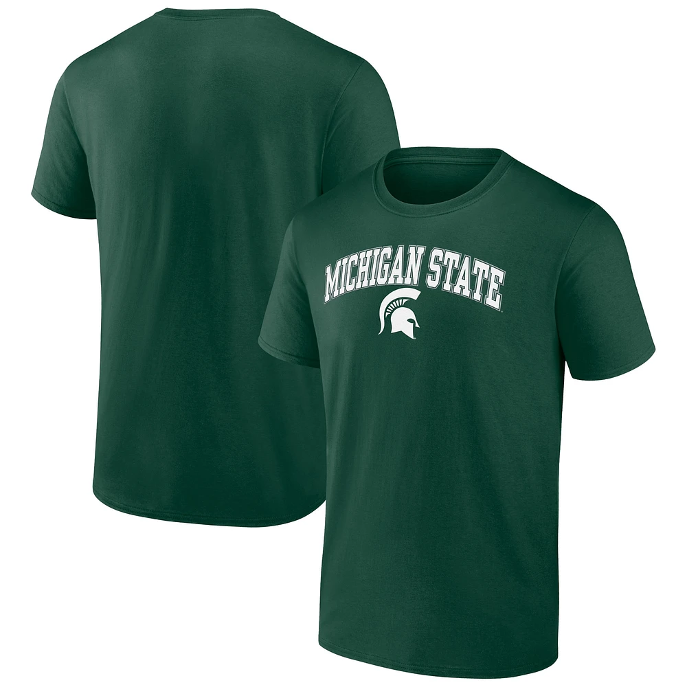 Men's Fanatics Green Michigan State Spartans Campus T-Shirt