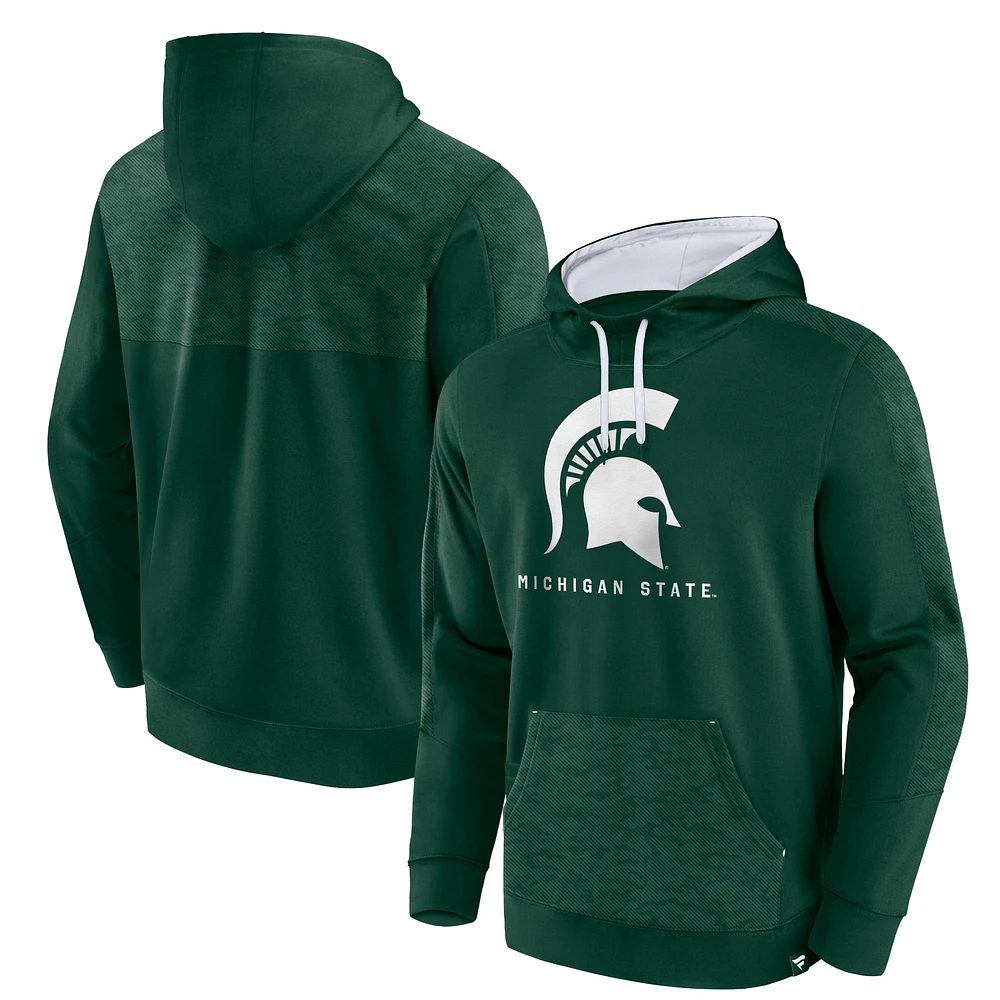 Men's Fanatics Green Michigan State Spartans Defender Pullover Hoodie