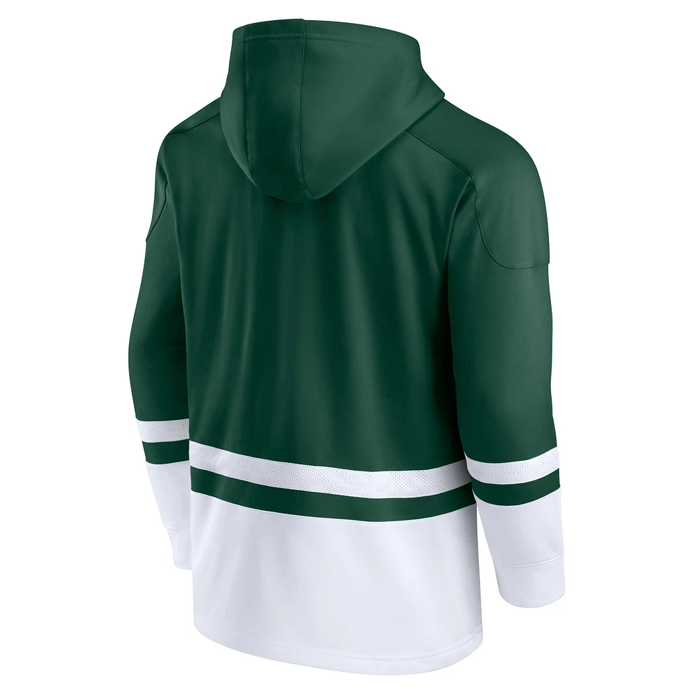 Men's Fanatics Green Michigan State Spartans First Battle Pullover Hoodie