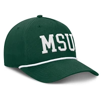 Men's Fanatics Green Michigan State Spartans Foul Ball Rope Adjustable Hat