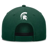 Men's Fanatics Green Michigan State Spartans Foul Ball Rope Adjustable Hat