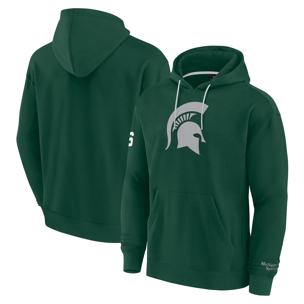 Sweat à capuche vert fanatiques pour hommes Michigan State Spartans Pace