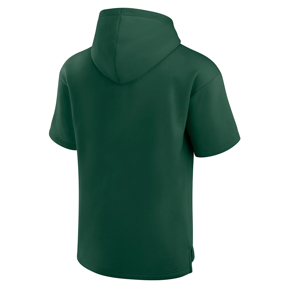 Sweat à capuche manches courtes Fanatics pour hommes, vert, Michigan State Spartans Ready