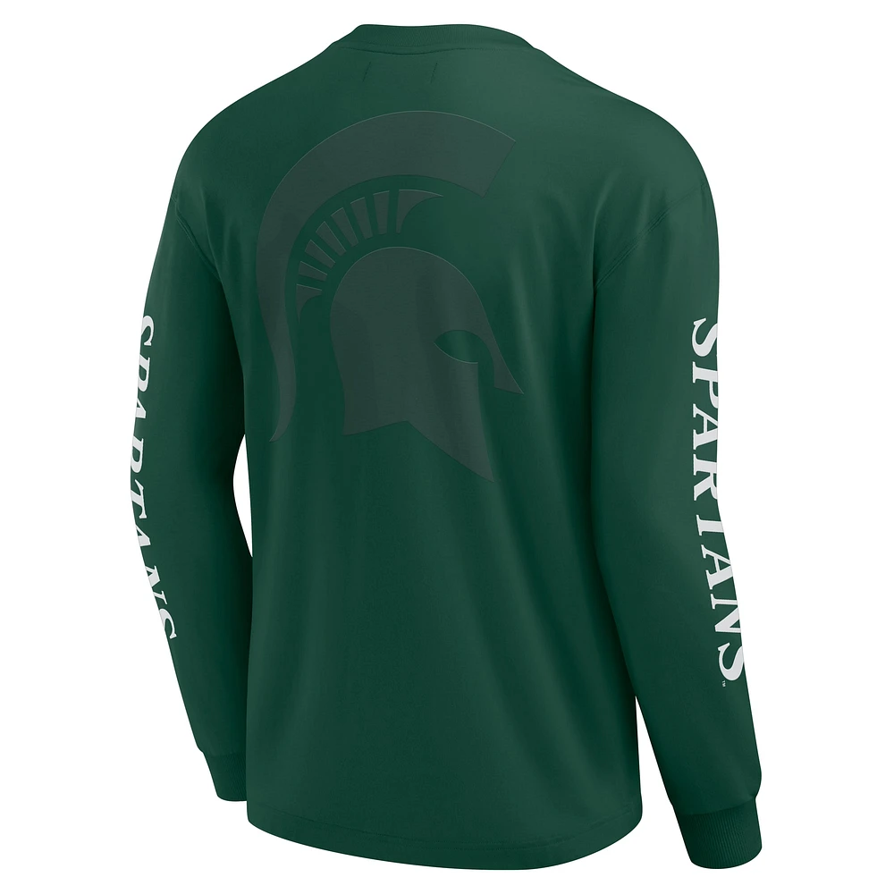 T-shirt à manches longues vert fanatiques pour hommes Michigan State Spartans Strive