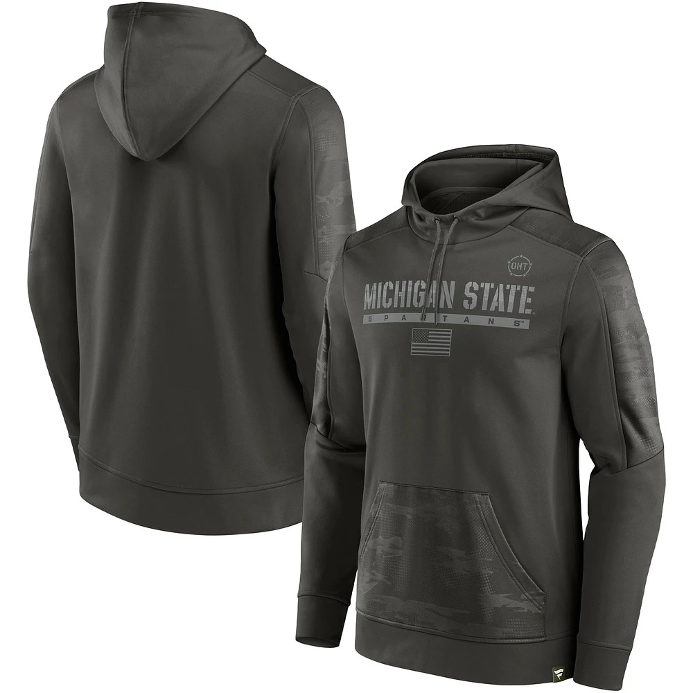 Sweat à capuche Fanatics Olive Michigan State Spartans OHT Military Appréciation Guardian pour hommes