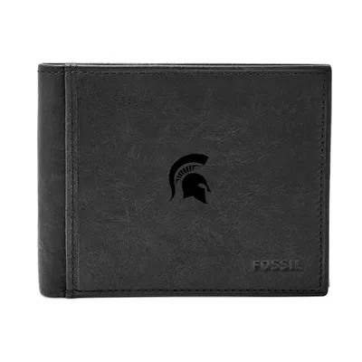 Michigan State Spartans Fossil Ingram RFID Flip ID Bi-Fold Wallet - Black