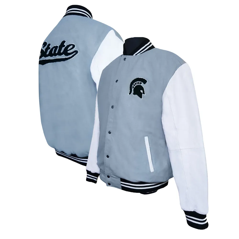 Dallas Cowboys JH Design Reversible Fleece Jacket with Faux Leather Sleeves - Navy/White