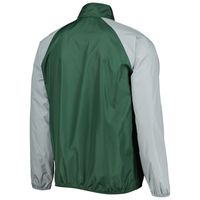 Men's G-III Sports by Carl Banks Green/Gray Michigan State Spartans Point Guard Raglan Half-Zip Jacket