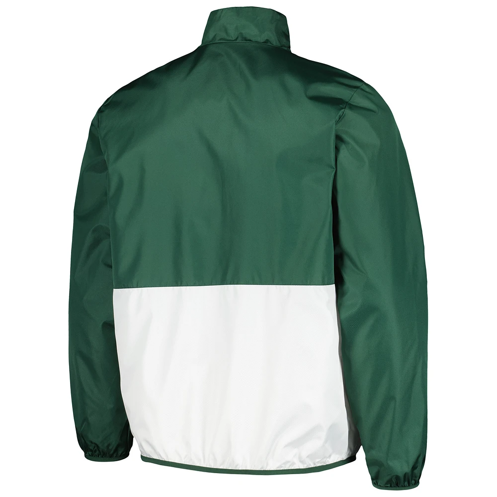 Haut à demi-zip G-III Sports by Carl Banks pour hommes, vert, Michigan State Spartans Cornerman