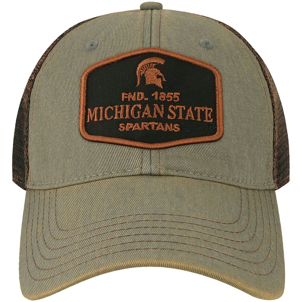 Men's Gray Michigan State Spartans Practice Old Favorite Trucker Snapback Hat