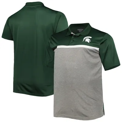 Michigan State Spartans Big & Tall Polo - Green/Gray