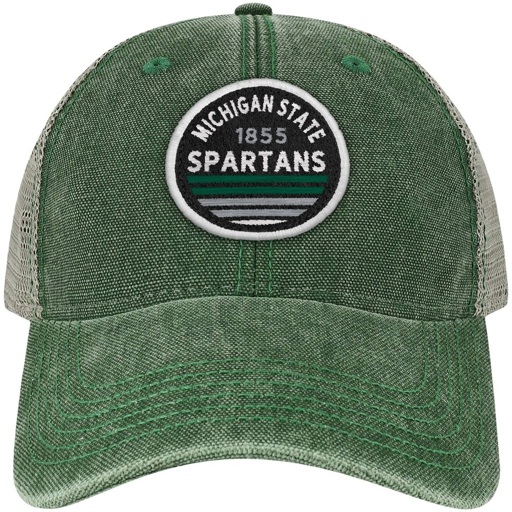 Men's Green Michigan State Spartans Sunset Dashboard Trucker Snapback Hat