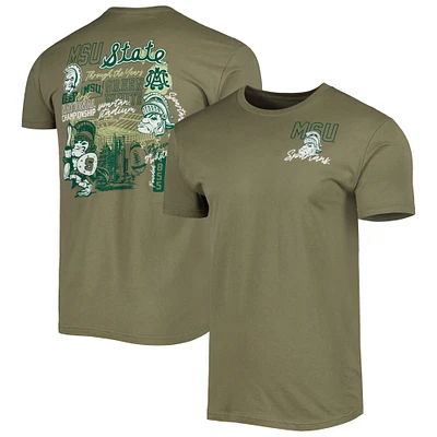 Men's Green Michigan State Spartans Vintage Through the Years Two-Hit T-Shirt