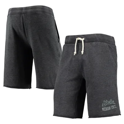 Michigan State Spartans Alternative Apparel Victory Lounge Shorts - Heathered Black