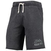 Men's Heathered Black Alternative Apparel Michigan State Spartans Victory Lounge Shorts