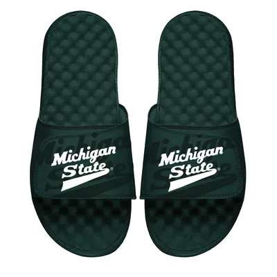 Michigan State Spartans ISlide Wordmark Tonal Pop Slide Sandals - Green