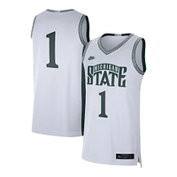 Maillot Jordan Brand #1 Michigan State Spartans Limited authentique pour homme, blanc