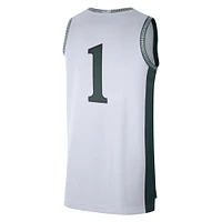 Men's Jordan Brand #1 White Michigan State Spartans Limited Authentic Jersey