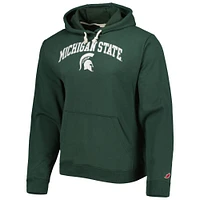 Men's League Collegiate Wear Green Michigan State Spartans Arch Essential Pullover Hoodie