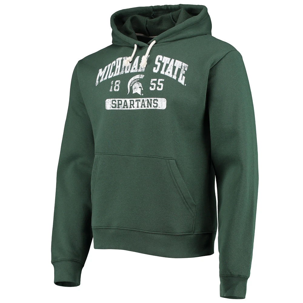 Sweat à capuche en polaire essentiel Volume Up pour hommes, League Collegiate Wear, Michigan State Spartans, vert