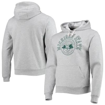 Michigan State Spartans League Collegiate Wear Seal Neuvo Essential Fleece Pullover Hoodie - Heathered Gray