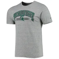 Men's League Collegiate Wear Heathered Gray Michigan State Spartans Upperclassman Reclaim Recycled Jersey T-Shirt