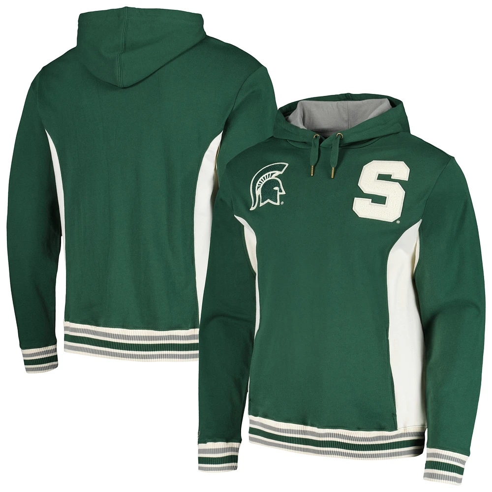 Men's Mitchell & Ness Green Michigan State Spartans Team Legacy French Terry Pullover Hoodie