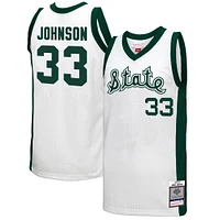 Maillot Swingman Mitchell & Ness Magic Johnson blanc Michigan State Spartans 1978 pour hommes