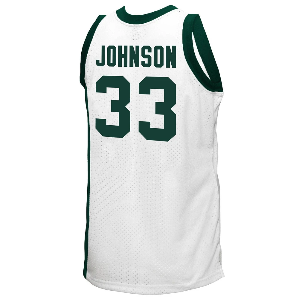 Men's Mitchell & Ness Magic Johnson White Michigan State Spartans 1978 Swingman Throwback Jersey