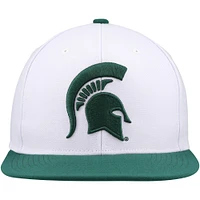 Casquette Snapback 2-Tone 2.0 Mitchell & Ness pour hommes, blanc/vert, Michigan State Spartans